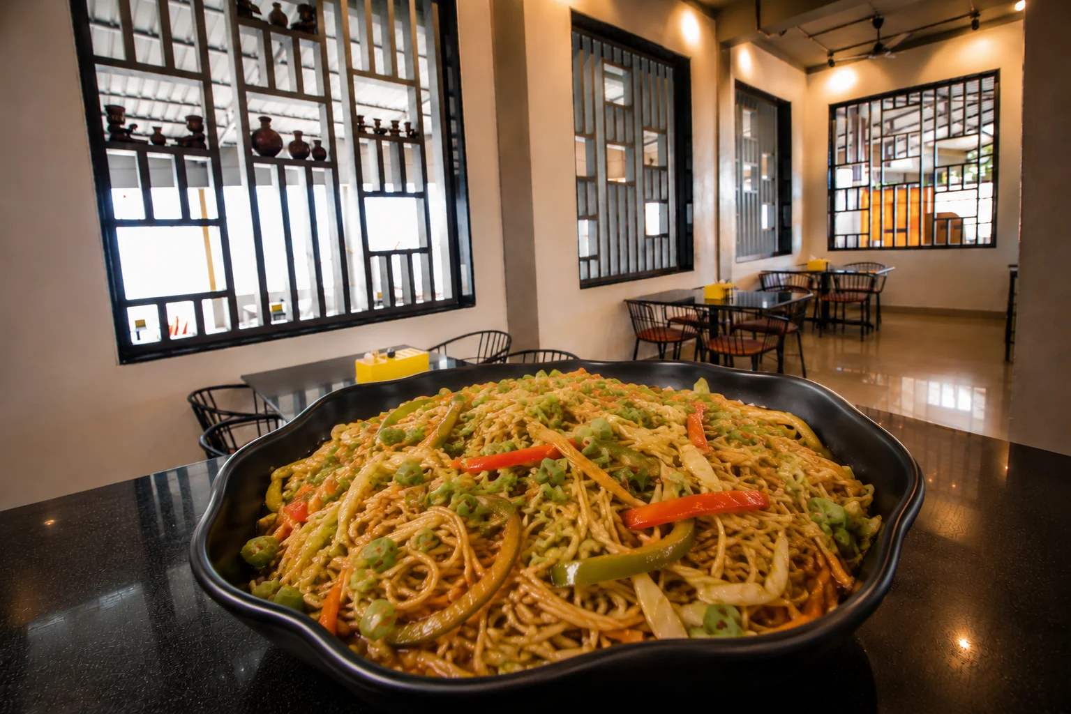Veg Hakka Noodles - Veg dish at The Farmer's Kitchen Shirwal